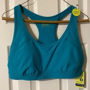 Xersion Medium support bra, extra large, tile blue